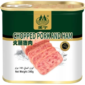 Canned Meat Luncheon Meat Supplier Manufacturer Products Chopped Pork Ham Canned 340g Packed in Tin Luncheon Meat