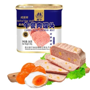 Meining 340G Emergency Reserve Food Canned Fish Luncheon Meat Salted Egg Yolk Picnic Ready Eat HACCP ISO QS Certified 36 Months