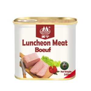 Original Chunky Style Good Duality Can Food 340g Canned Meat Beef Luncheon Meat Food Can