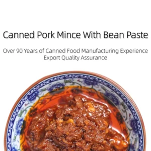 180g Canned Mushroom Meat Sauce Canned Pork Mince with Bean Paste for Rice Noodles Daily Meal Cooking from China Factory