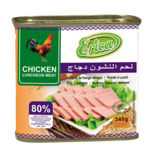 340g Bulk Canned Chicken Meat Luncheon Meat Halal Body Salt OEM HEBEI Normal Temperature Printed Canned Food Easy Open