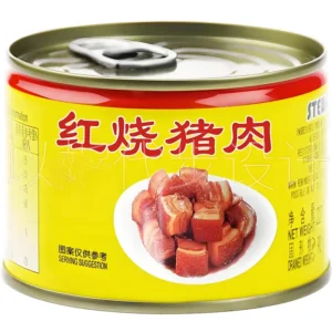 Canned Tinned Stewed Pork Cubes in Salt-Preserved Savory Sauce Ready to Eat Long Shelf-Life Convenience Food