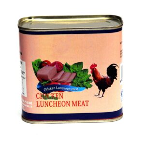 Chinese Factory Ready to Eat Canned Food Halal Meat Chicken Luncheon Meat in 198g 340g Tin for Halal African Muslim Food Cook