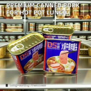 Dingsheng OEM Luncheon Meat Premium Quality Canned Beef Chicken Pork Salt Preserved Hot Pot Lunch