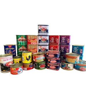 Factory Private Label Assorted Flavours Beef Chicken Pork Luncheon Meat Corned Beef Canned Meat Food