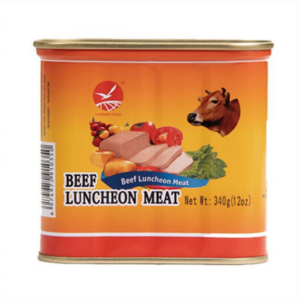 Halal Certified Canned Beef Luncheon Meat 340g Ready to Eat Tin Packaging