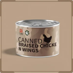 High Quality Halal Certified 340g Instant Camping Ready Healthy Steamed Canned Chicken Wing Root Preserved Salt 3 Year Shelf