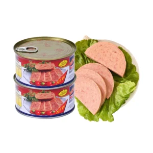 OEM 360g 48 Can Sterilized Canned Pork Preserved Luncheon Meat Ready to Eat 3 Year Shelf Life