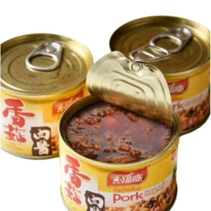 Sterilized Canned Shiitake Mushroom Minced Pork Bean Paste Ready Eat 36 Months Long Shelf Life 180g Factory Direct OEM