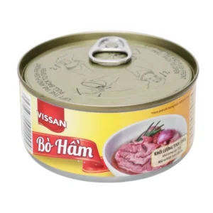 Visan Stewed Beef 150g Can Premium Vietnamese Canned Meat Ready to Eat Beef in Rich Sauce Shelf Stable
